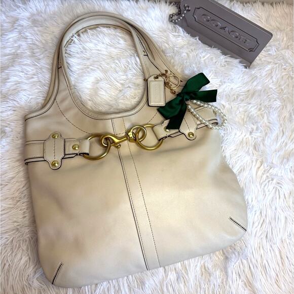 y2K COACH Legacy Ergo Belted Brass Shoulder Bag Hobo - Picture 1 of 9